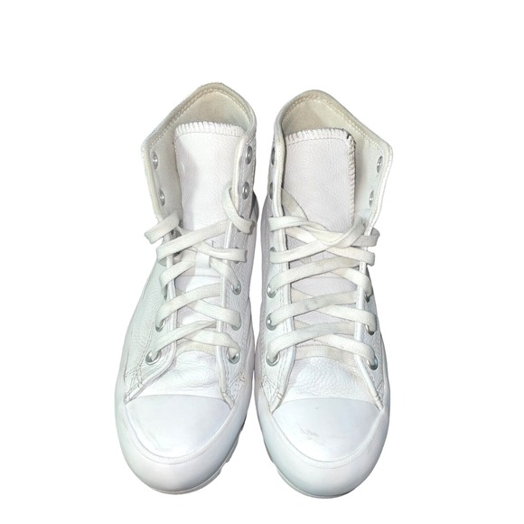 Converse High Top Sneakers Women Sz 6.5 Y2K LEATHER Platform Lug Chuck Taylor - Picture 11 of 11